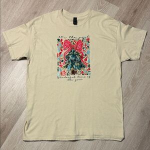 NWOT Gildan Christmas DTF Printed Unisex T Shirt